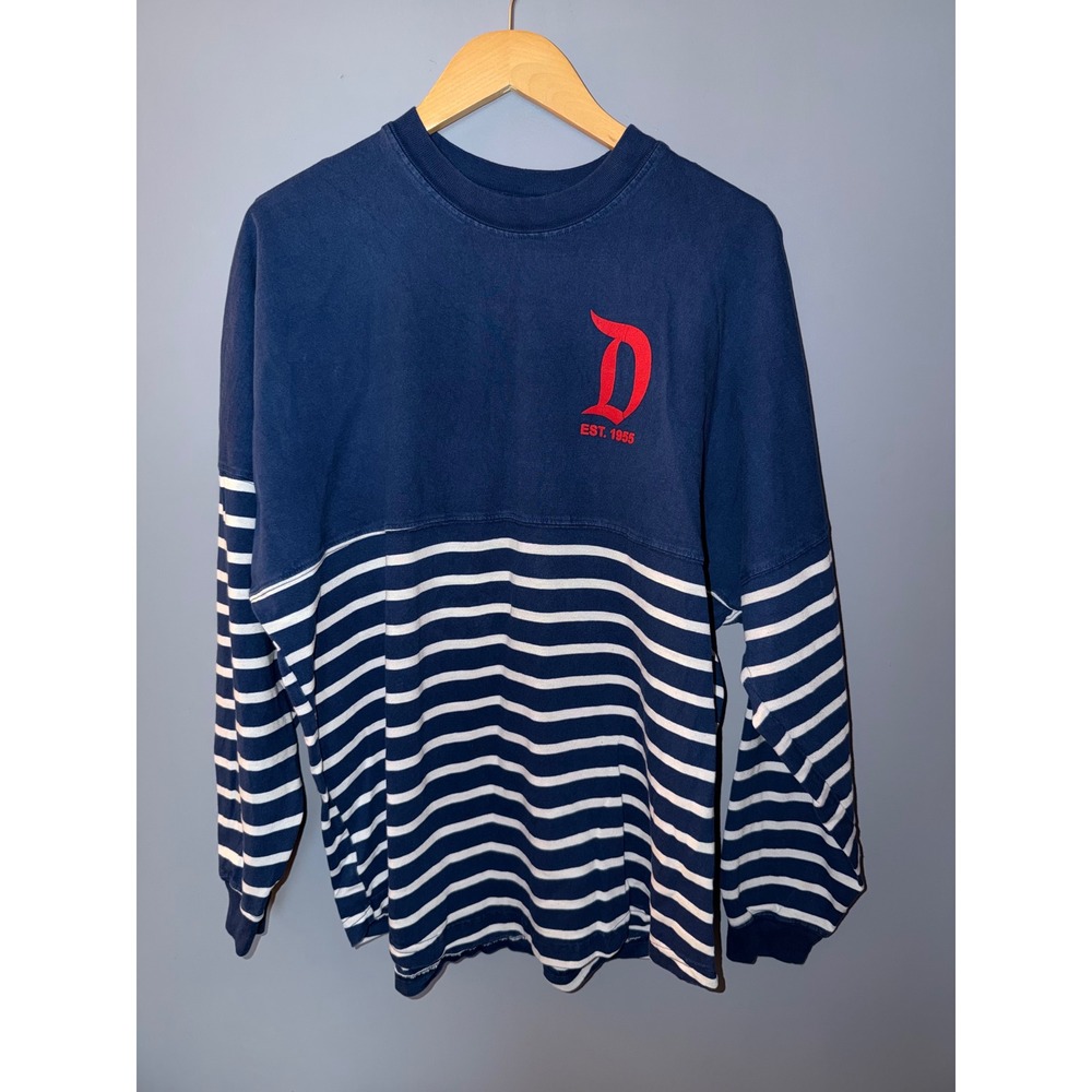 Disney Parks Disneyland Resort Spirit Jersey Navy White Striped Large EST 1955 - Picture 4 of 6